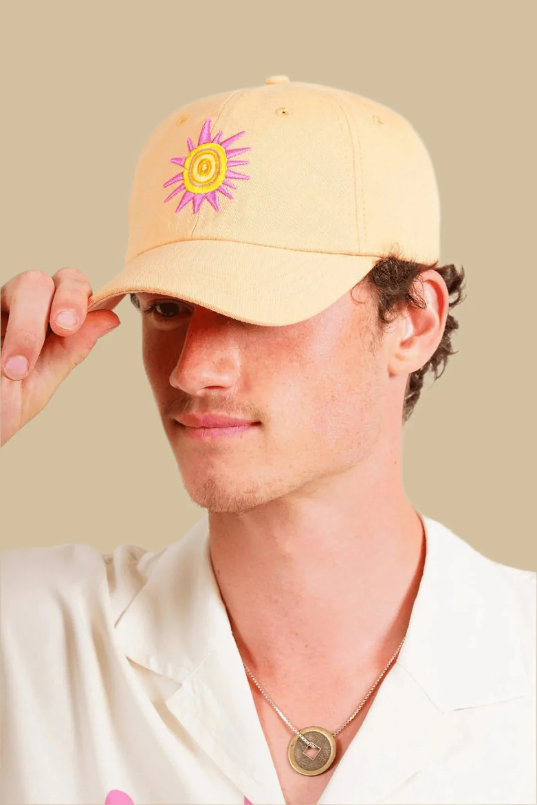 BURNING SUN・Dad Hat・Pêche - Image 3