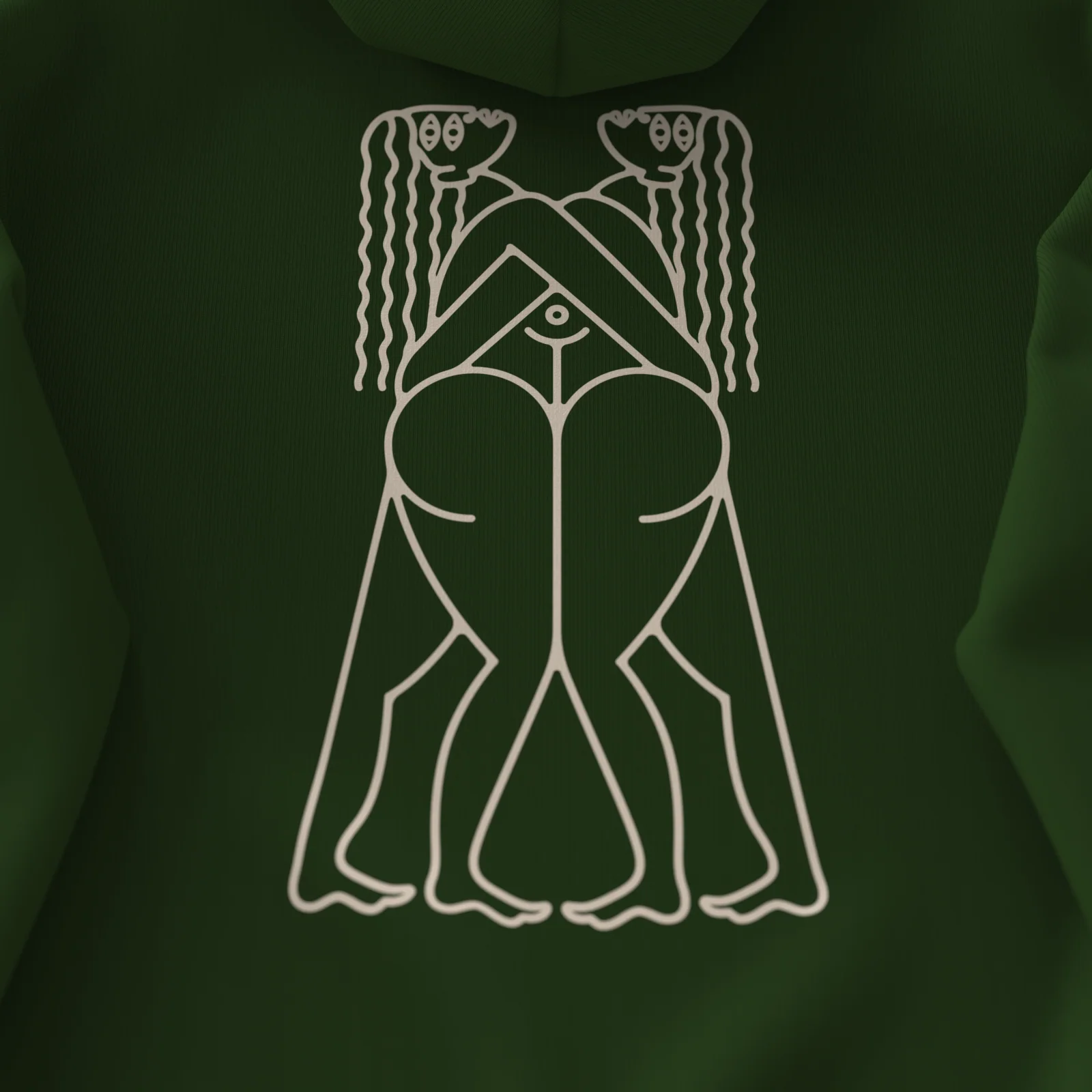 COLLÉ-SERRÉ・Hoodie unisexe・Vert forêt - Image 4
