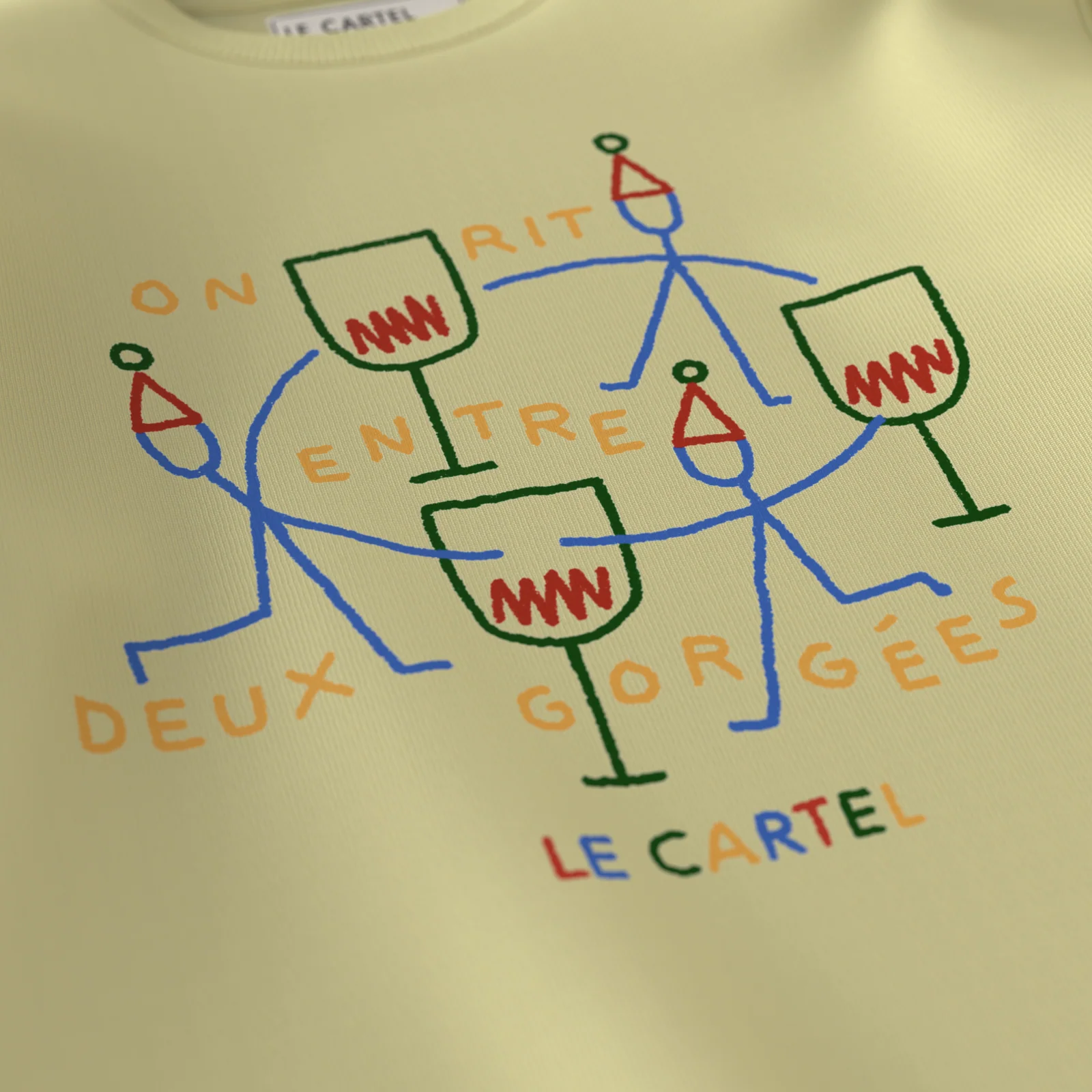 ENTRE DEUX GORGÉES・Crewneck unisexe・Crème - Image 3