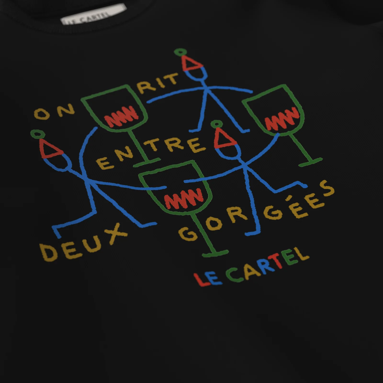 ENTRE DEUX GORGÉES・Crewneck unisexe・Noir - Image 3