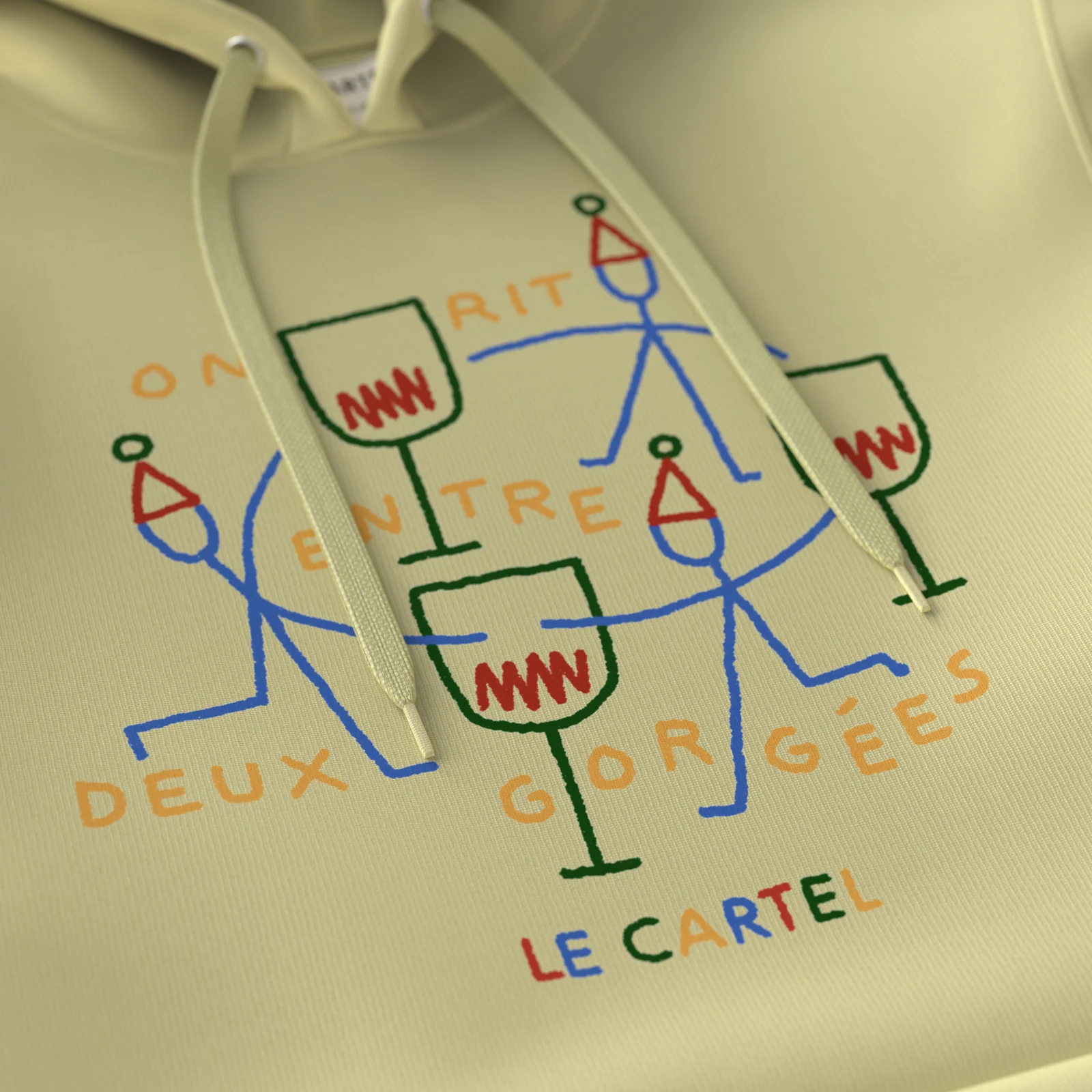 ENTRE DEUX GORGÉES・Hoodie unisexe・Crème - Image 3