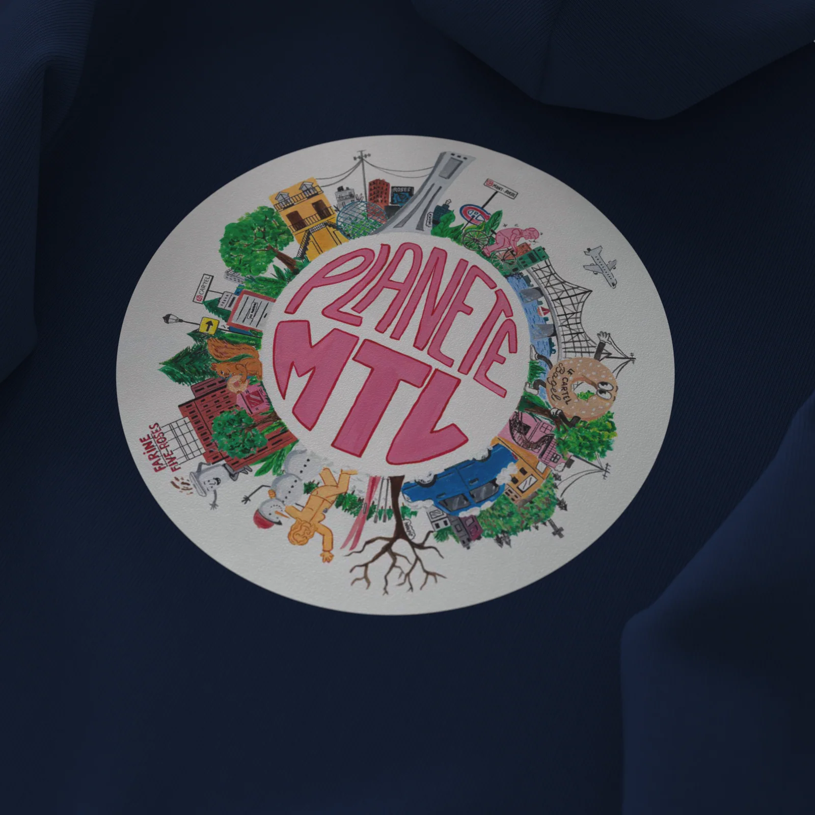 PLANÈTE MTL・Hoodie unisexe・Bleu marin - Image 4