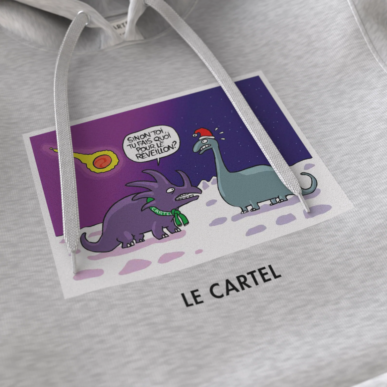 THE END・Hoodie unisexe・Gris chiné - Image 3